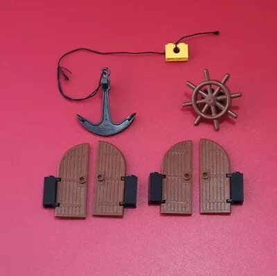 Buy Vintage Lego Boat Anchor 2564, Wheel & Doors  Pirates 6285 Barracuda Bay • 4.99£