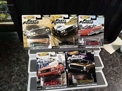 Buy Hot Wheels Premium Fast And Furious Full Set Of 5  Real Riders On Card • 25£