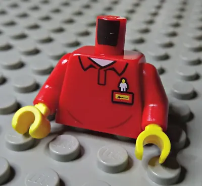 Buy LEGO City X1 Red Torso Shirt LEGOLAND Employee Store Park Town Minifigure NEW • 2.83£