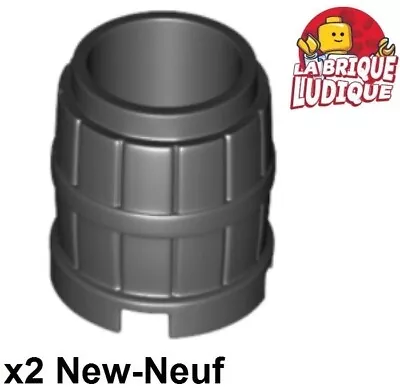 Buy LEGO 2x Container Barrel Barrel 2x2x2 Black/Black 2489 NEW • 4.13£