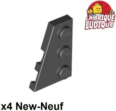 Buy LEGO 4x Wing Wedge Flat 2x3 Left Black/Black 43723 New • 1.79£