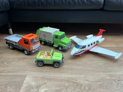 Buy Playmobil Toy Vehicle Bundle Aeroplane, Recycling, Tipper Truck, Off Road Truck • 17.50£