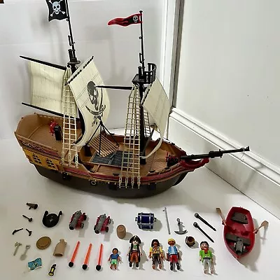 Buy Playmobil Pirate Ship 5135 Large Pirates Commander Ship Set + Extras - Used • 34.95£