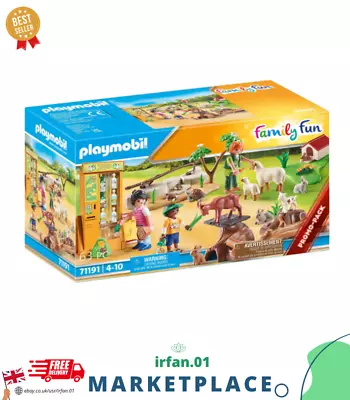 Buy Playmobil 71191 Family Fun Petting Zoo, Playset With Animals, Fun Imaginative 4+ • 10.89£