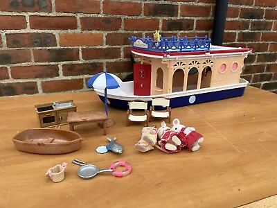 Buy Sylvanian Families Seaside Cruise Boat With Furniture & Cat Mouse Rabbit Figures • 19.99£
