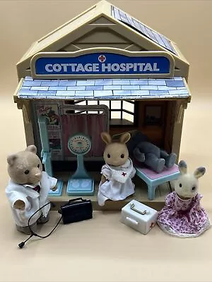 Buy Sylvanian Families Cottage Hospital With Accessories & Vintage Figures 1991 Set • 20£
