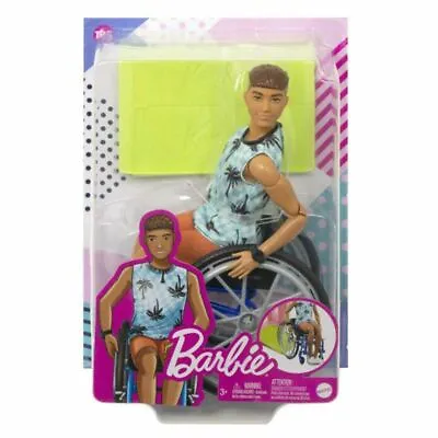 Buy Mattel HJT59 Barbie Ken Fashionistas + Wheelchair • 40.19£