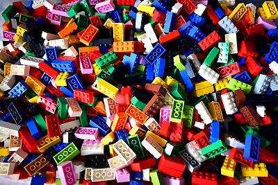 Buy LEGO Bricks 2x4 X 100 Pcs - Mixed Colours - Part.3001 - City,Friends,Star Wars • 15.85£