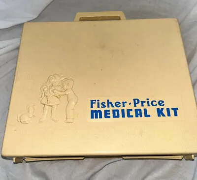 Buy Vintage 1977 FISHER PRICE Doctors MEDICAL KIT Plastic Case Blue Good Condition • 7.60£