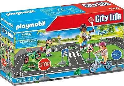 Buy Playmobil 71332 City Life Traffic Education, Bicycle Course, Traffic Signs • 16.99£