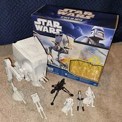 Buy STAR WARS: Attack On Hoth AT-ST Walker + Figures - Hasbro - Boxed (incompleted) • 69.99£