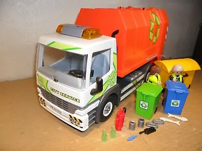 Buy PLAYMOBIL RECYCLE TRUCK 702008 COMPLETE (Lights,Dustbin Lorry,dustcart) • 24.99£