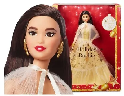 Buy Barbie Signature Christmas Doll Black Hair 2023 Holiday Barbie HJX07 Mattel • 118.74£
