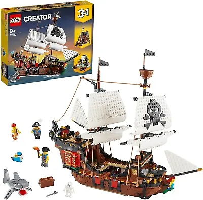 Buy LEGO 31109 Creator 3in1 Pirate Ship Toy With Inn & Skull Island, Gift For Kids • 85£