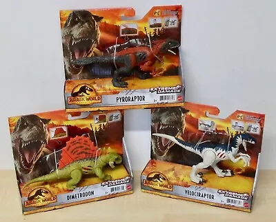Buy Jurassic World - Pyroraptor, Dimetrodon & Velociraptor Dinosaurs: Extreme Damage • 49.99£