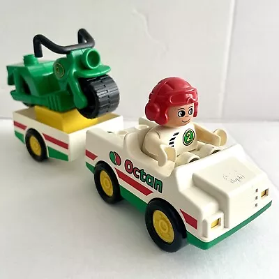 Buy Lego Duplo Octan Motorbike Transporter 2621 Rare Vintage • 9.99£