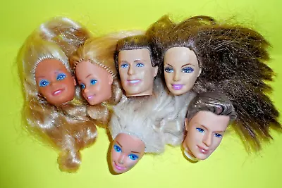 Buy Vintage OOAK Superstar Face Ken Custom Barbie Heads Head Reroot Defects Lot • 3.81£