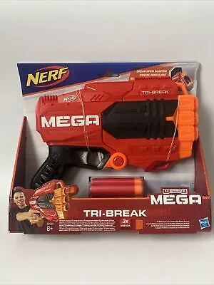 Buy Hasbro Nerf Mega Tri Break Soft Dart Bullet Gun Blaster Kids Childrens • 11.50£