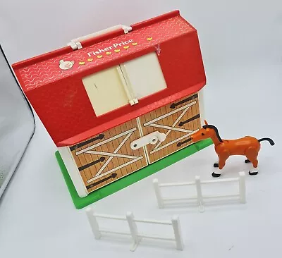 Buy Fisher Price Barn Stable With Horse Vintage Toy • 24.99£