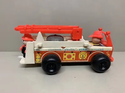 Buy Fisher Price Fire Engine 720 Vintage 1968 With Figures • 12.99£