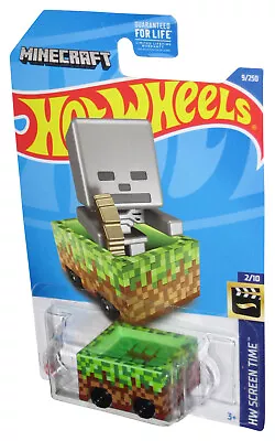Buy Hot Wheels HW Screen Time 2/10 Minecraft Skeleton Minecart Toy Car 9/250 • 16.10£