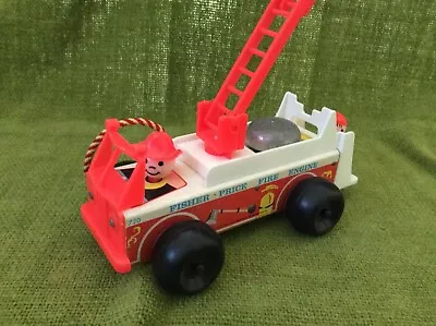 Buy  Vintage Fisher Price Fire Engine 720 Wooden Toy / Excellent  Condition  • 20£