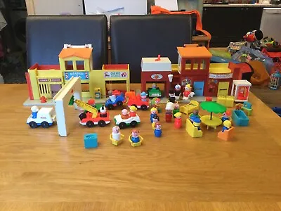 Buy Vintage Fisher Price Family Village And Extra People And Accessories • 79.99£