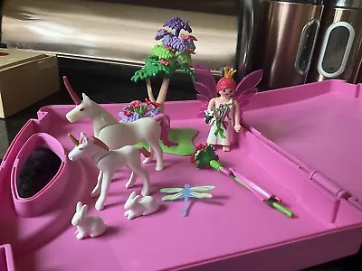 Buy Playmobil, Fairy Unicorns, And Extras In Pink Carry Case. • 2.99£