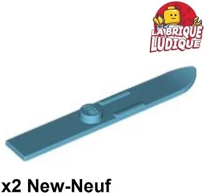 Buy LEGO 2x Minifig Ski Utensil 6L (48mm Long) Medium/Medium Azure 18744 NEW • 1.24£
