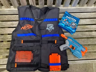 Buy Nerf Vest, Nerf Elite 2.0 Gun And Darts Bundle • 6£