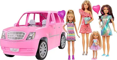Buy Barbie Dolls And Vehicle 61cm Limousine With 4 Dolls & Accessories 760521 • 85.96£