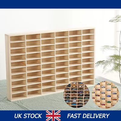 Buy Wood Car Model Display Cabinet For Hot Wheels Diecast Car Matchbox Storage Shelf • 19.39£