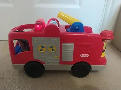 Buy Fisher Price Fire Engine Toy With Two Firefighters, Light/Sounds • 7£