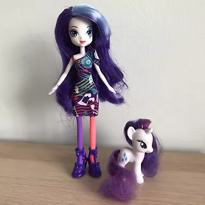 Buy My Little Pony Equestria Girls Rainbow Rocks Dress Up Rarity Doll & Pony Rarity • 12.99£