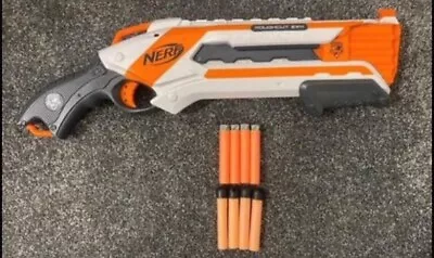 Buy Nerf N-Strike Elite Rough Cut 2X4 Blaster Orangel White With 8 Darts • 6.99£