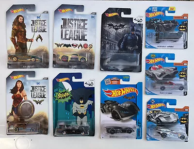 Buy Hot Wheels Batman Batmobile Bundle - Classic TV Arkham Asylum The Bat Justice • 22.95£