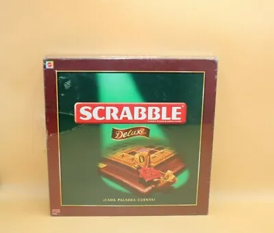 Buy  NEW: Scrabble Deluxe With Turntable Wooden Stones Spanish Board Game Mattel  • 154.16£